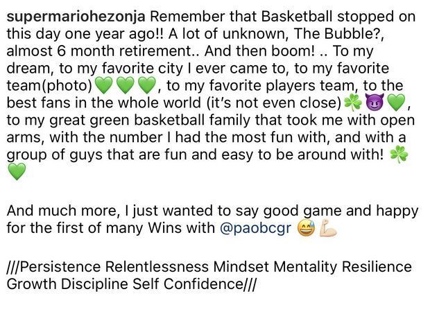 hezonja message