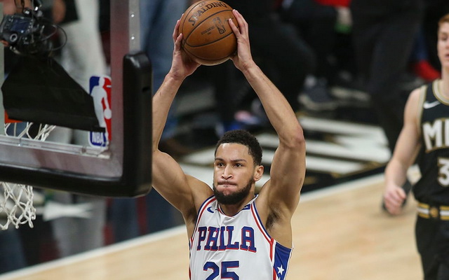 ben simmons 76ers hawks dunk